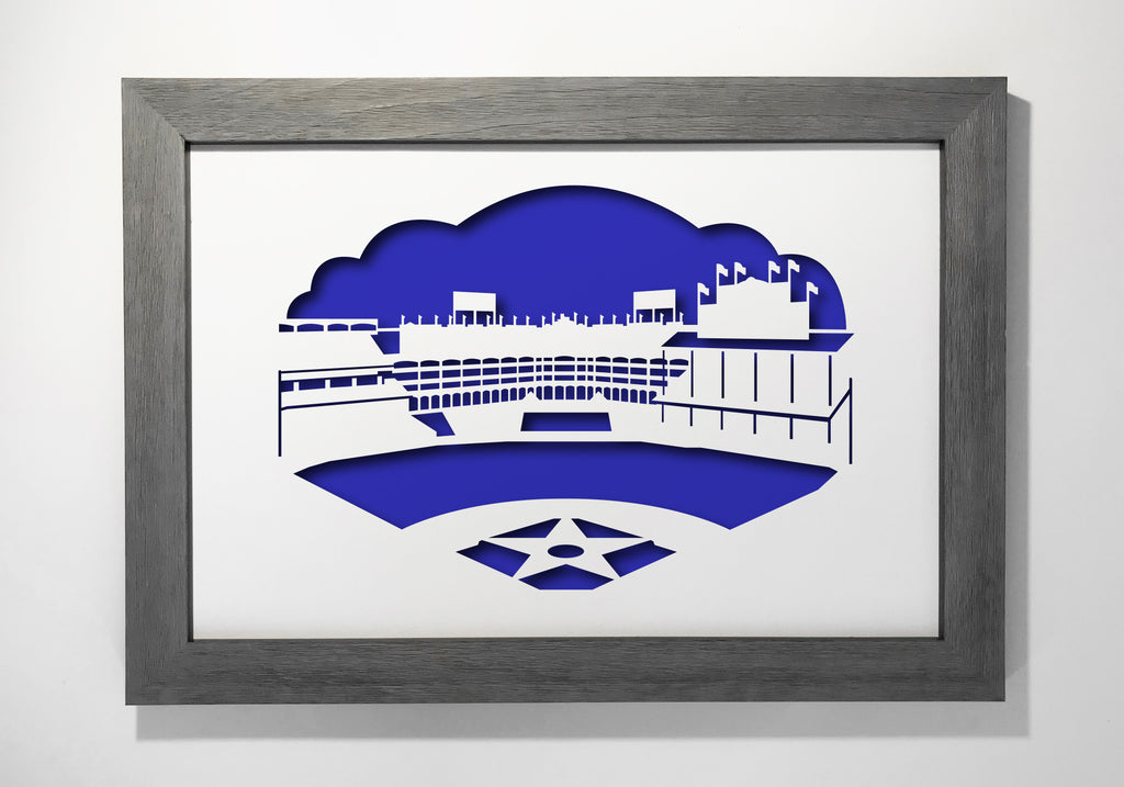 Texas Rangers Ballpark in Arlington papercut 3D artwork make a unique gift for wedding anniversary going away birthday office home decor Christmas corporate Valentine's Easter
