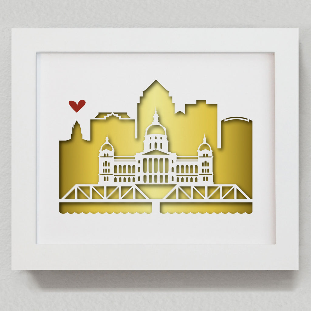 Des Moines - 8x10" cut-out