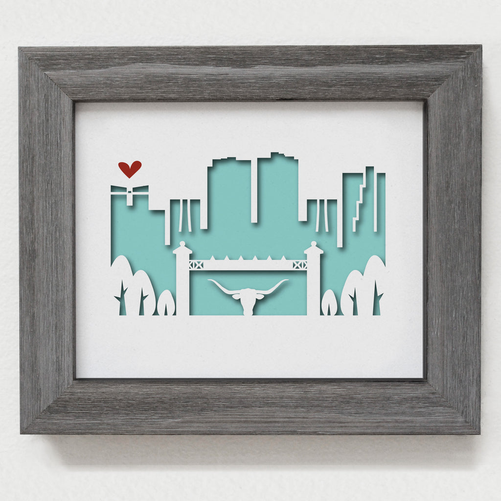 Fort Worth - 8x10" cut-out