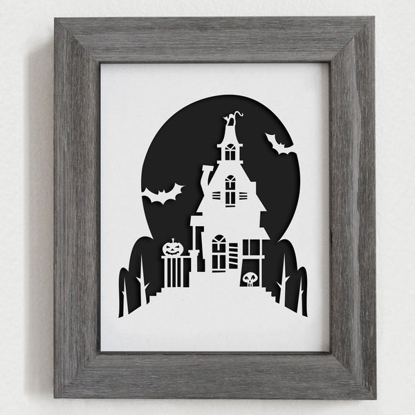 Halloween Papercut Artwork- 8x10"