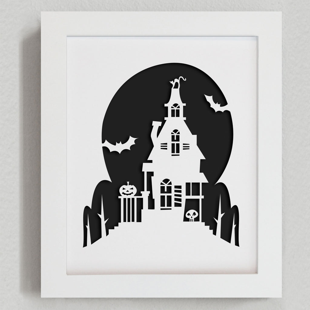 Halloween Papercut Artwork- 8x10"