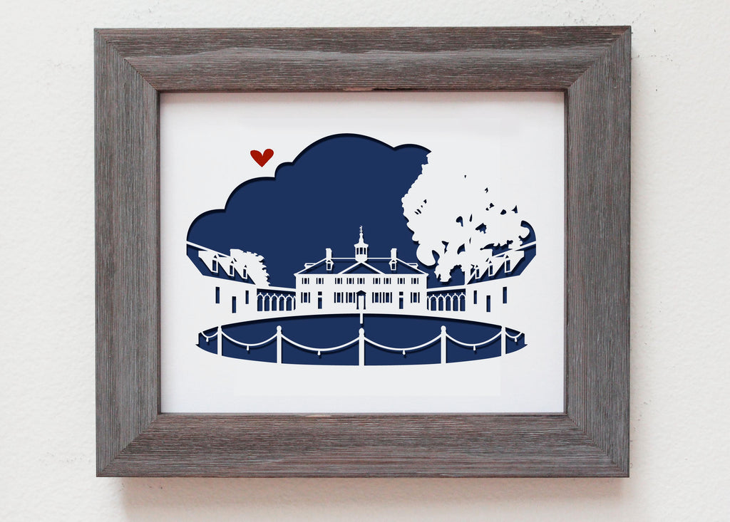Mt. Vernon - George Washington's Estate - 11x14"