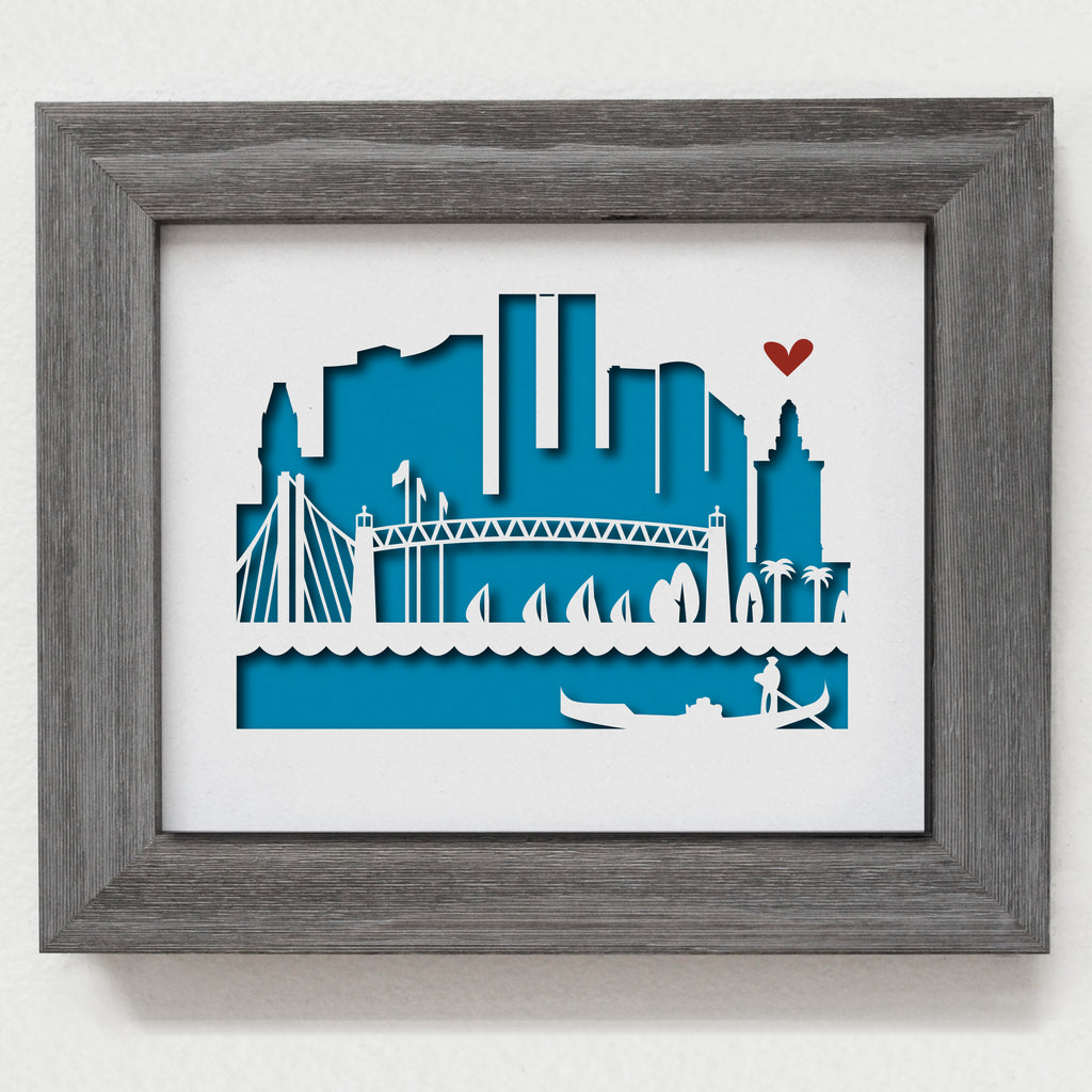 Oakland (Jack London Square) - 8x10" cut-out