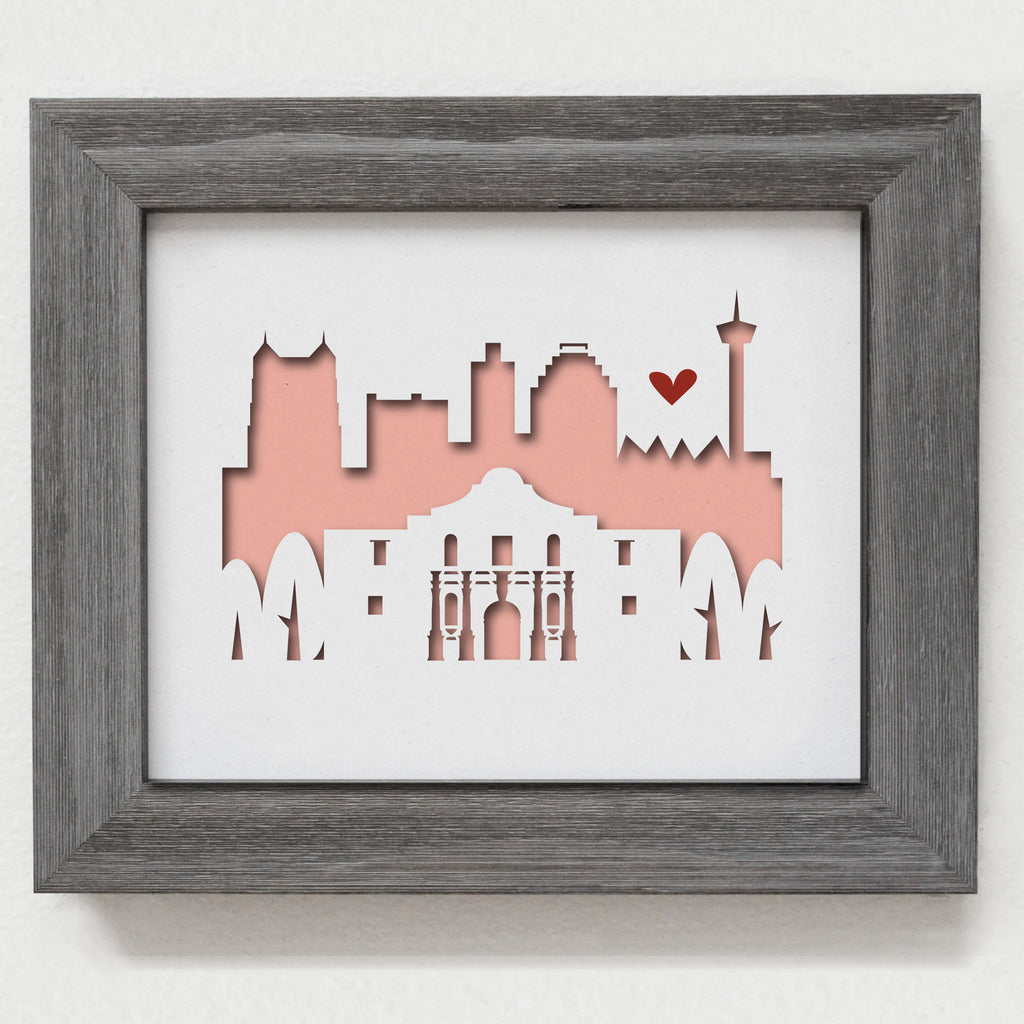 San Antonio - 8x10" cut-out