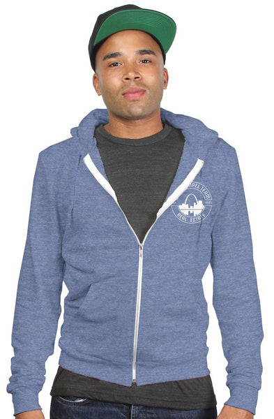 tri blend zip hoody