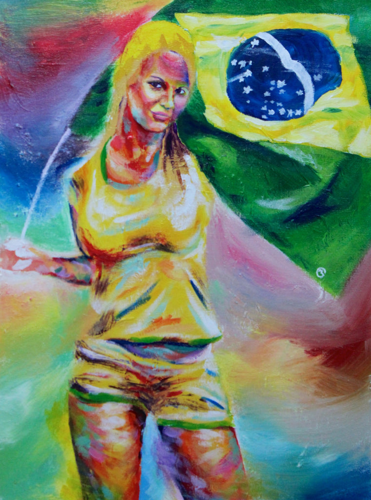Brazil Fan - SOLD painting