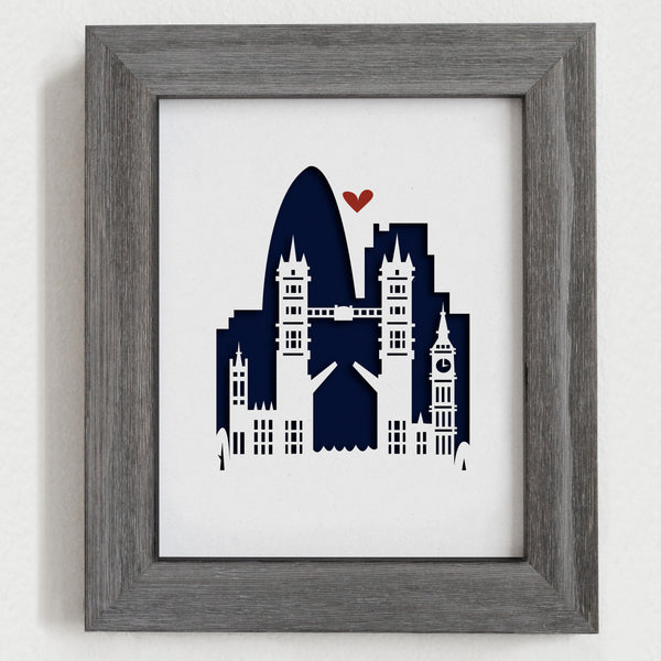 London, England - 8x10" cut-out