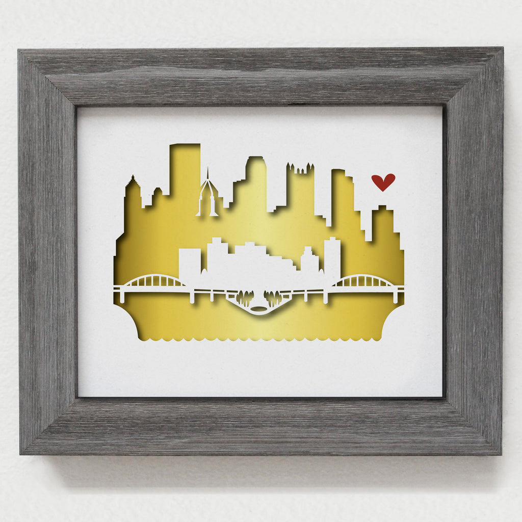 Pittsburgh - 8x10" cut-out