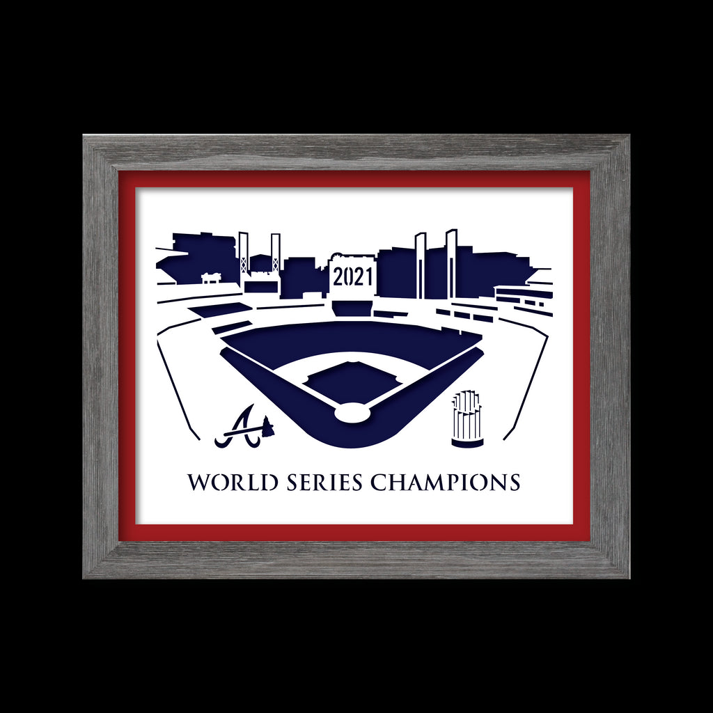 Atlanta Braves World Series Champions Stadium Artwork